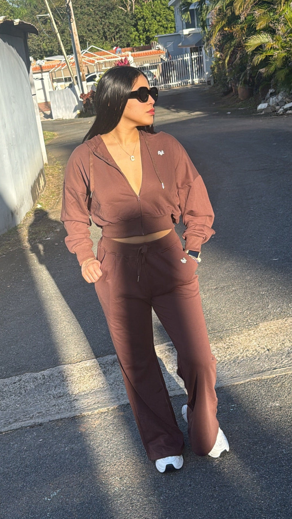 NIRVYX BROWN HOODIE SET